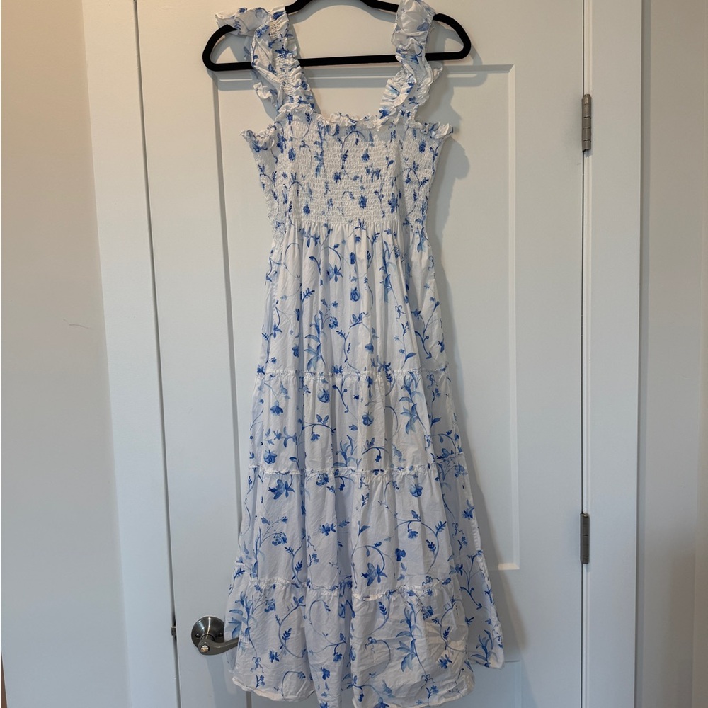 Hill House The Ellie Nap Dress Blue Botanical